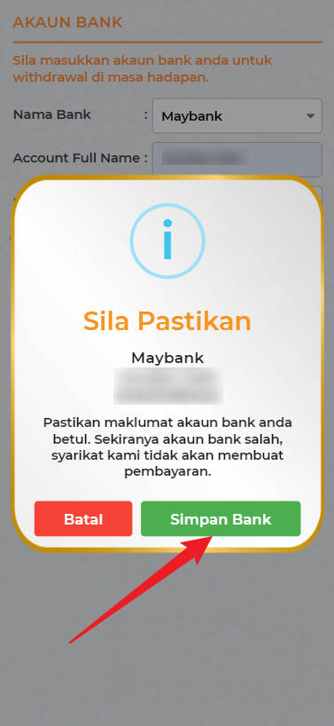 Free Credit New - Free Credit No Deposit - Super222 - RM20 - Step 2 - Add A Bank Account - Part 2