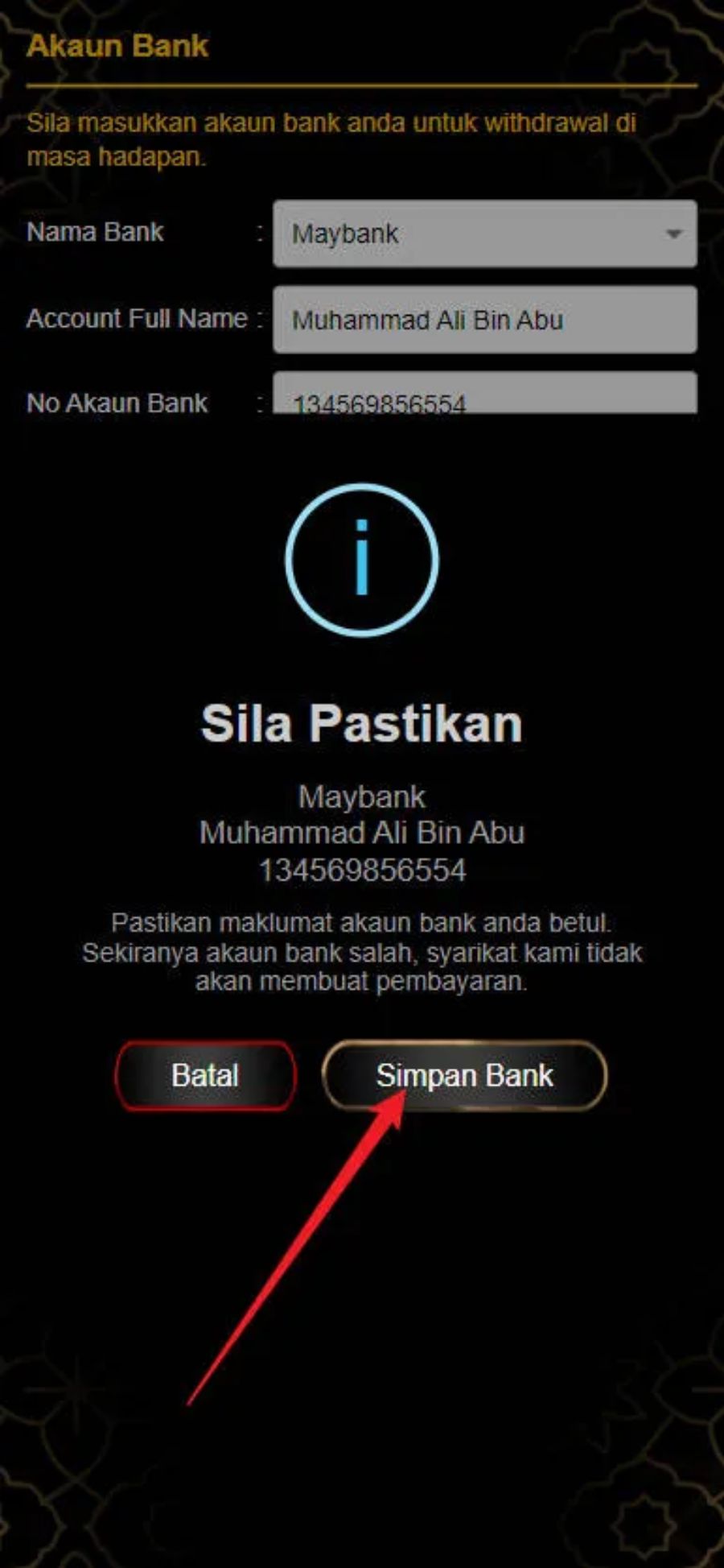 Step 2 - Register at 77Judi Casino - Part 2