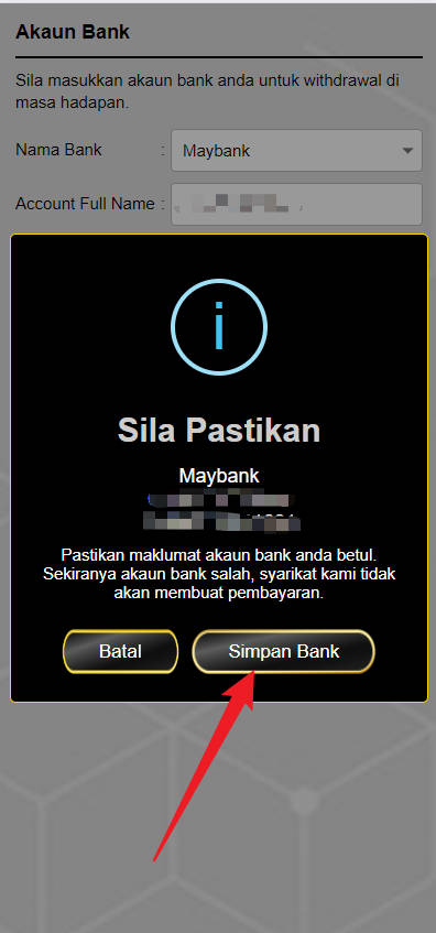 Free Credit New - Free Credit 365 - Segi44 - RM1 - Step 2 - Add A Bank Account - Part 2