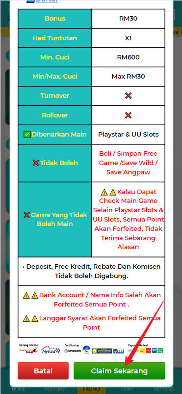 Free Credit New - Free Credit No Deposit - MyKad99 - RM30 - Step 3 - Claim Bonus - Part 2