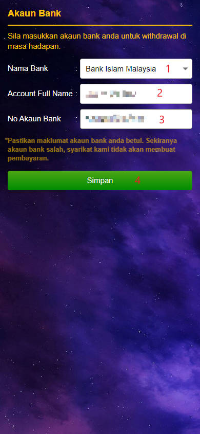 Free Credit New - Free Credit 365 - MariMari444 - RM10 - Step 2 - Add A Bank Account - Part 1