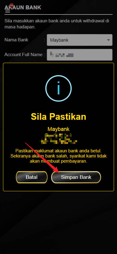 Free Credit New - Free Credit No Deposit - GANGCUCI - RM30 - Step 2 - Add A Bank Account - Part 2