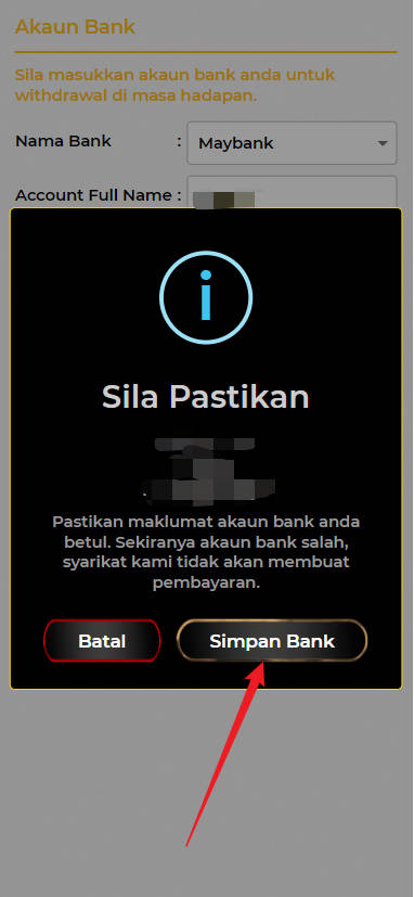 Free Credit New - Free Credit 365 - Ongcuci - RM10 - Step 2 - Add A Bank Account - Part 2
