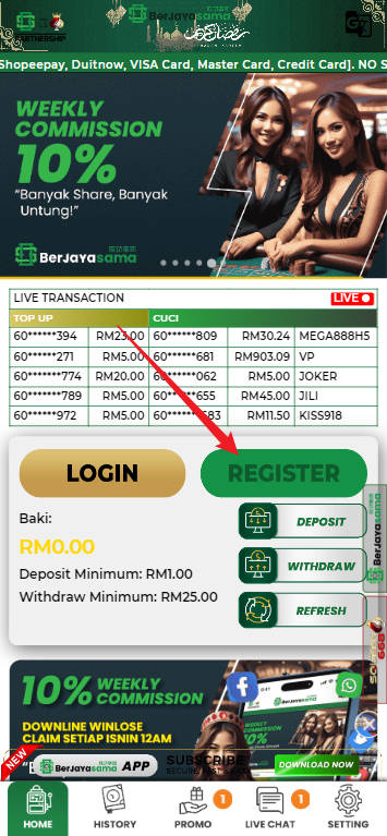 Free Credit New - Free Credit 365 - Berjayasama - RM3 - Step 1 - Register An Account - Part 1
