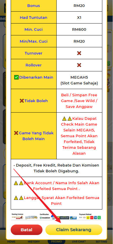 Free Credit New - Free Credit No Deposit - Dadu44 - RM20 - Step 3 - Claim Bonus - Part 2