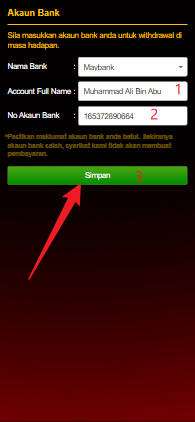 Free Credit New - Free Credit No Deposit - Doktor Judi - RM25 - Step 2 - Add A Bank Account - Part 1