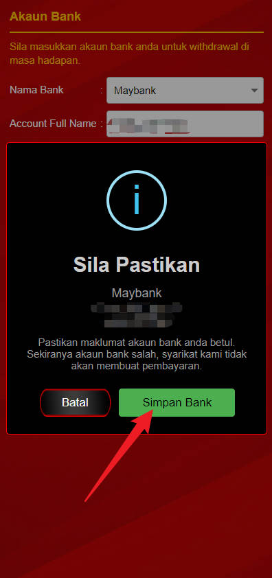 Free Credit New - Free Credit Slot - GDSlot888 - RM6 - Step 2 - Add A Bank Account - Part 2