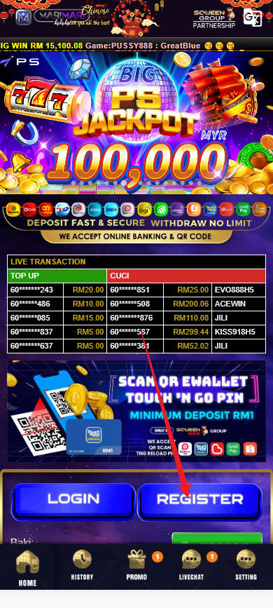 Free Credit New - Free Credit 365 - MariMari444 - RM10 - Step 1 - Register An Account - Part 1