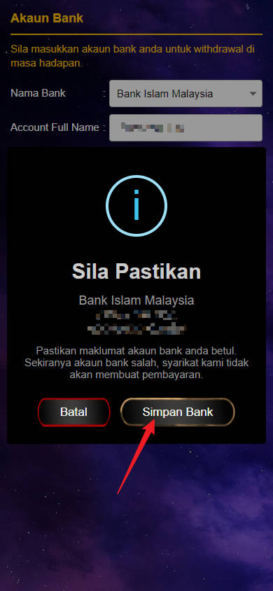 Free Credit New - Free Credit 365 - MariMari444 - RM10 - Step 2 - Add A Bank Account - Part 2