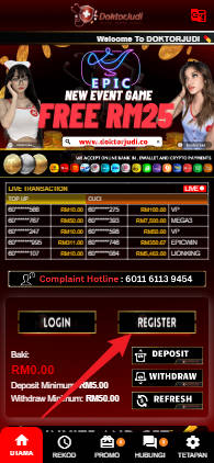 Free Credit New - Free Credit No Deposit - Doktor Judi - RM25 - Step 1 - Register An Account - Part 1