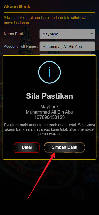 Step 2 - Register at JQK Malaysia Casino - Part 2