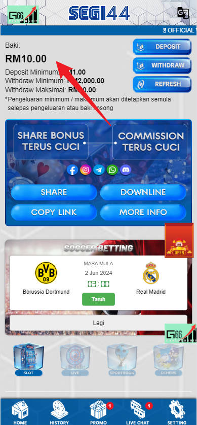 Free Credit New - Free Credit 365 - Segi44 - RM1 - Step 4 - Check Balance