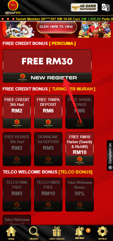 Free Credit New - Free Credit Slot - GDSlot888 - RM6 - Step 3 - Claim Bonus - Part 1