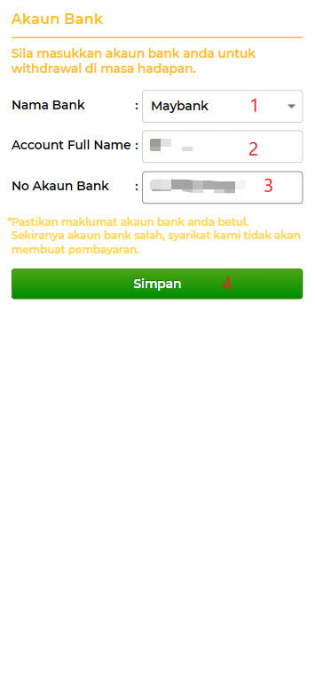 Free Credit New - Free Credit 365 - Berjayasama - RM3 - Step 2 - Add A Bank Account - Part 1