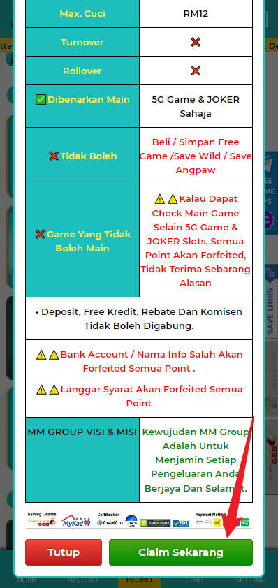 Free Credit New - Free Credit 365 - Mykad99 - RM12 - Step 3 - Claim Bonus - Part 2