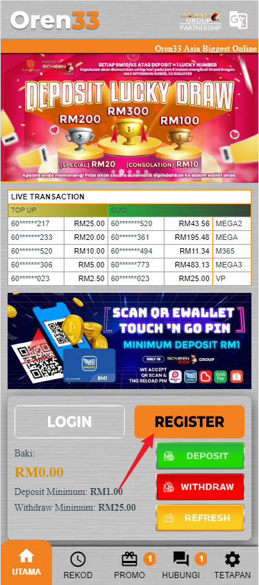 Free Credit New - Free Credit No Deposit - Oren33 - RM20 - Step 1 - Register An Account - Part 1 Free Credit New - Free Credit No Deposit - Oren33 - RM20 - Step 1 - Register An Account - Part 1