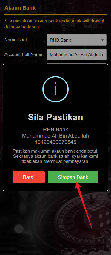 Free Credit New - Free Credit No Deposit - RA88 - RM5 - Step 2 - Add A Bank Account - Part 2