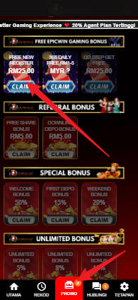 Free Credit New - Free Credit No Deposit - Doktor Judi - RM25 - Step 3 - Claim Bonus - Part 1