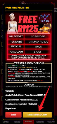 Free Credit New - Free Credit No Deposit - Doktor Judi - RM25 - Step 3 - Claim Bonus - Part 2