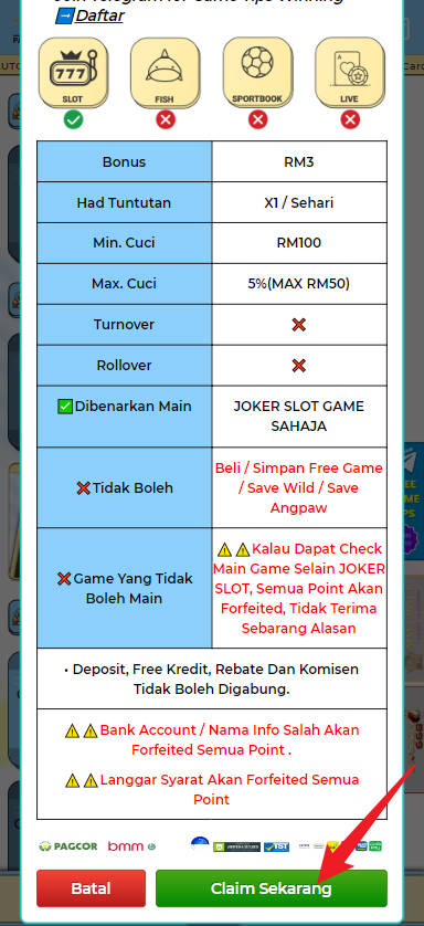 Free Credit New - Free Credit 365 - Lepak44 - RM10 - Step 3 - Claim Bonus - Part 2