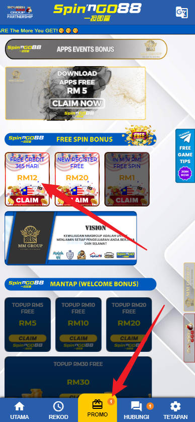 Step 3 - Register at Spin'nGo Casino - Free Credit 365 - Part 1