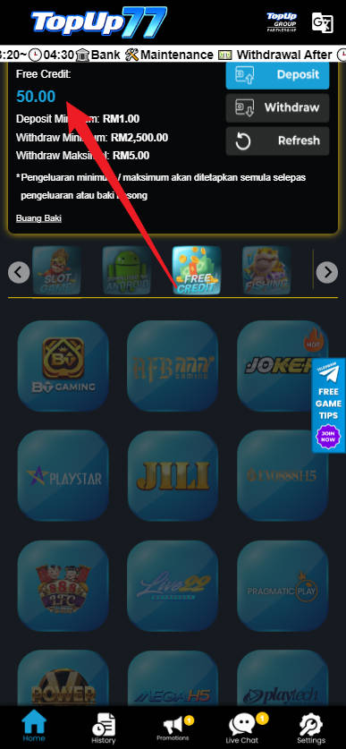 Step 4 - Register at Topup77 Casino - Part 1