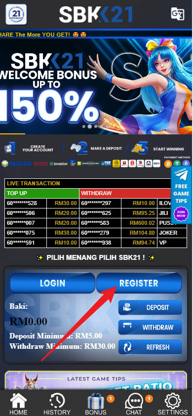 Free Credit New - Free Credit No Deposit - SBK21 - RM21 - Step 1 - Register An Account - Part 1