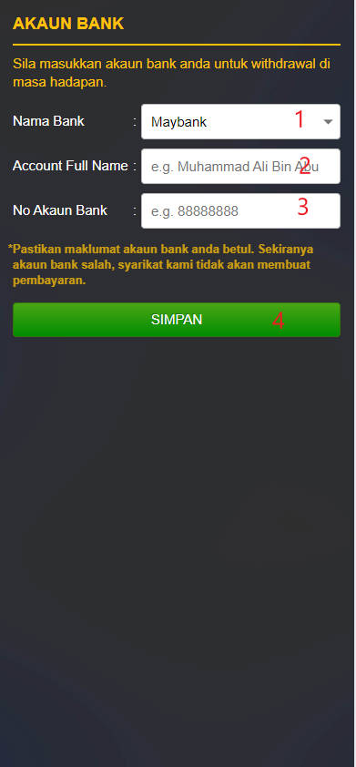 Free Credit New - Free Credit No Deposit - SBK21 - RM21 - Step 2 - Add A Bank Account - Part 1