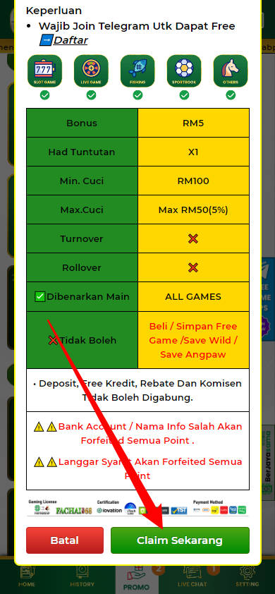 Free Credit New - Free Credit Slot - Fachai68 - RM5 - Step 3 - Claim Bonus - Part 2