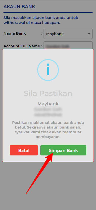 Free Credit New - Free Credit 365 - Mytown33 - RM12 - Step 2 - Add A Bank Account - Part 2