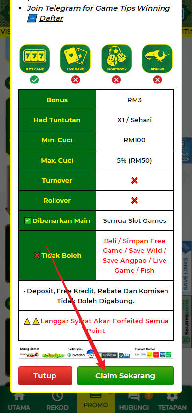 Free Credit New - Free Credit 365 - MrLucky88 - RM3 - Step 3 - Claim Bonus - Part 2