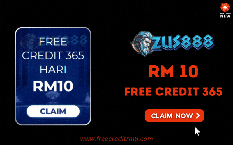 Free Credit New - Free Credit 365 - Zus888 - RM10 - Featured Image